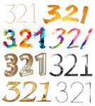 单个分层倒计时数字