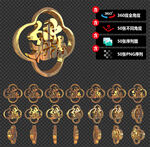 2022虎年书法艺术黄金文字