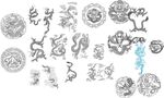 部分位图非矢量龙图形