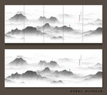 欧式轻奢抽象山水画