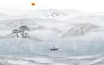 爆款 简约山水墙画 TIF分层