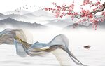 高清 简约山水墙画 TIF分层
