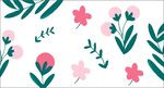 矢量花朵 绿植手绘