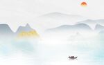 海天一色新中式背景墙