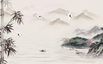 最新风景山水墙画 TIF分层
