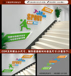 运动楼梯文化墙