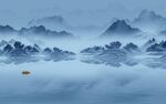 现代意境画山水 TIF分层图