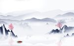 简约意境画山水 TIF分层图