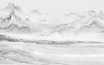 石纹客厅背景山水 TIF分层