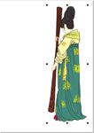 捣练图右1仕女图张萱捣练图矢量