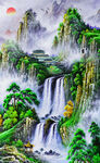 仙堂暗堂玄关山水画
