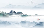 最新背景画山水 TIF分层图