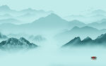 现代山水简约背景 TIF分层
