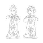 唐三彩人偶