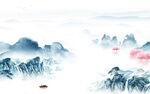 人气高清山水背景 tif分层