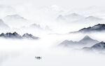 最新 别墅山水墙画 TIF分层