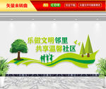 乐做文明邻里文化墙