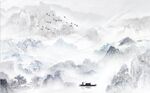 新中式山水背景墙
