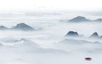 中国风山水现代背景 TIF分层