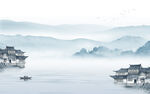 大气山水现代背景 TIF分层