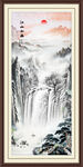 竖幅山水画