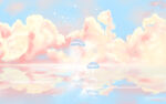 唯美梦幻天空梦境水母水彩彩场景