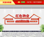 红色物业文化墙