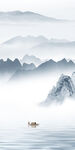 新中式玄关画山水 TIF分层图