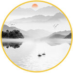 水墨山水画 