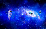 漩涡星系星空背景