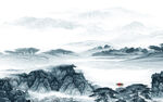 中国风新款背景山水 TIF分层