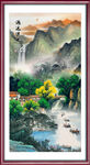 竖幅山水画 