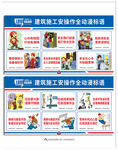 建筑施工安全漫画标语展板围挡