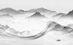 线条背景墙山水 TIF分层图