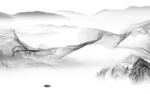 中国风灰色客厅山水 TIF分层