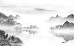 高雅山水电视背景 tif分层