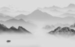 高端灰色背景山水 TIF分层