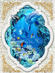 海洋世界海龟热带鱼珊瑚3D地板