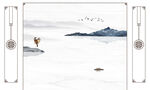 晶瓷画山水风景电视背景墙