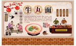 牛丸面背景墙