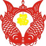 双鱼福挂件