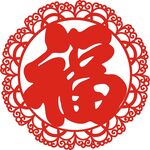 圆形 花边 福字 新设计