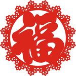 圆形 花边 福字 新设计