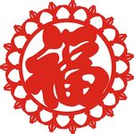 圆形 花边 福字 新设计