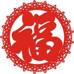 圆形 花边 福字 新设计