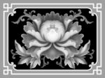 牡丹花灰度图