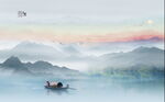 新中式山水画 
