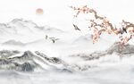 梅花电视背景墙