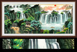 财源滚滚山水风景画