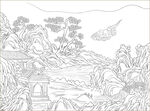 山水线描